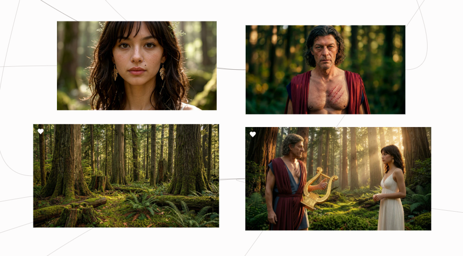 Characters anchored into a new setting, from Forever Yours. Watch the full film. Learn about the workflow.