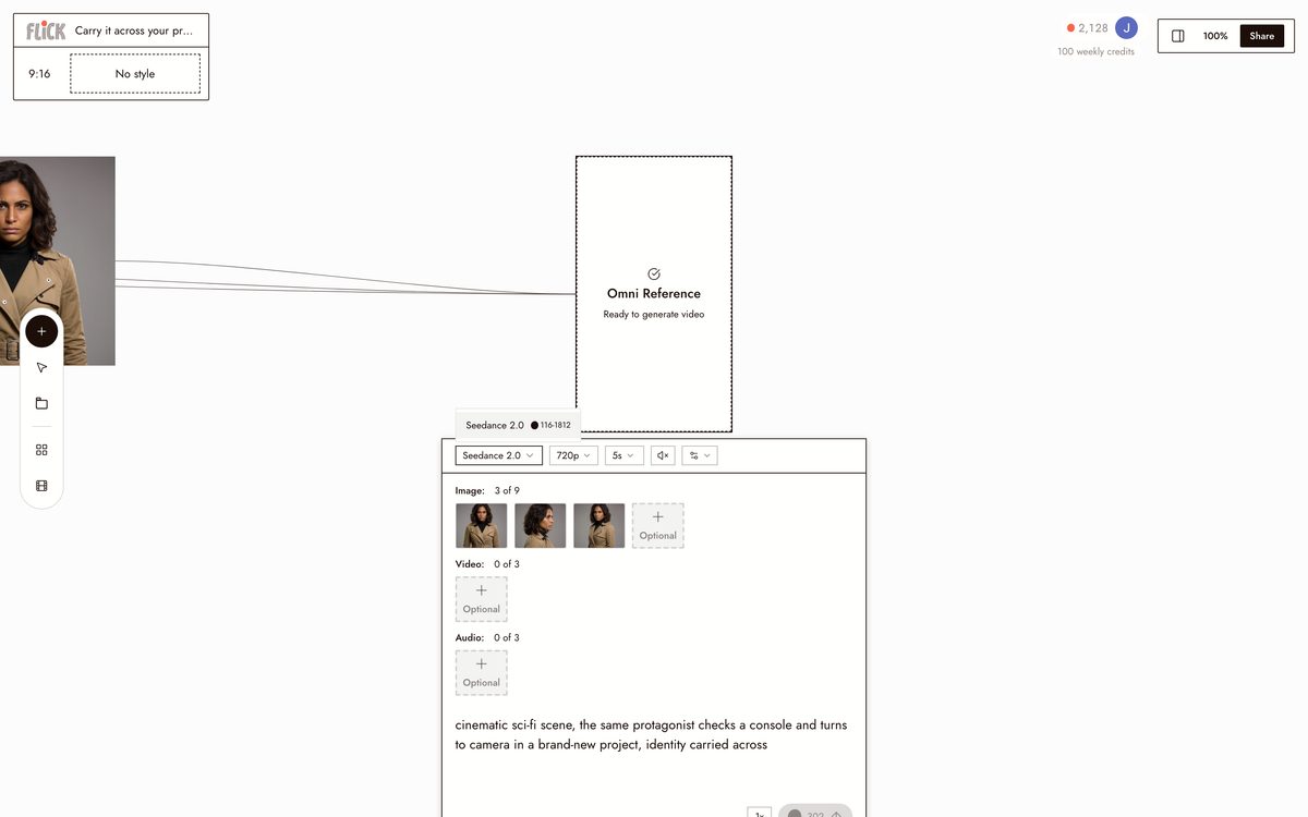Choosing a model and generating in Flick