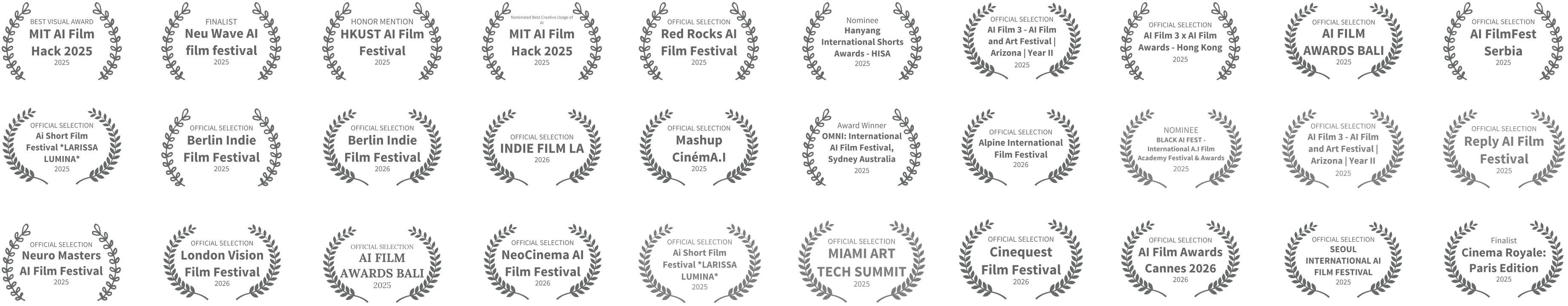 Festival laurels