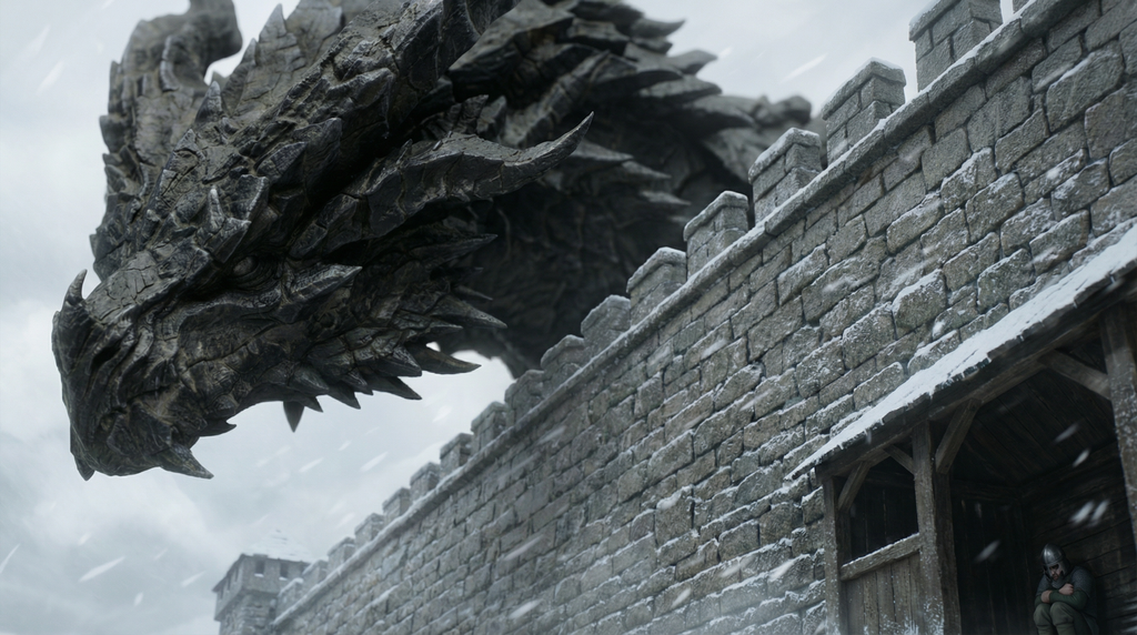 The dragon over the wall