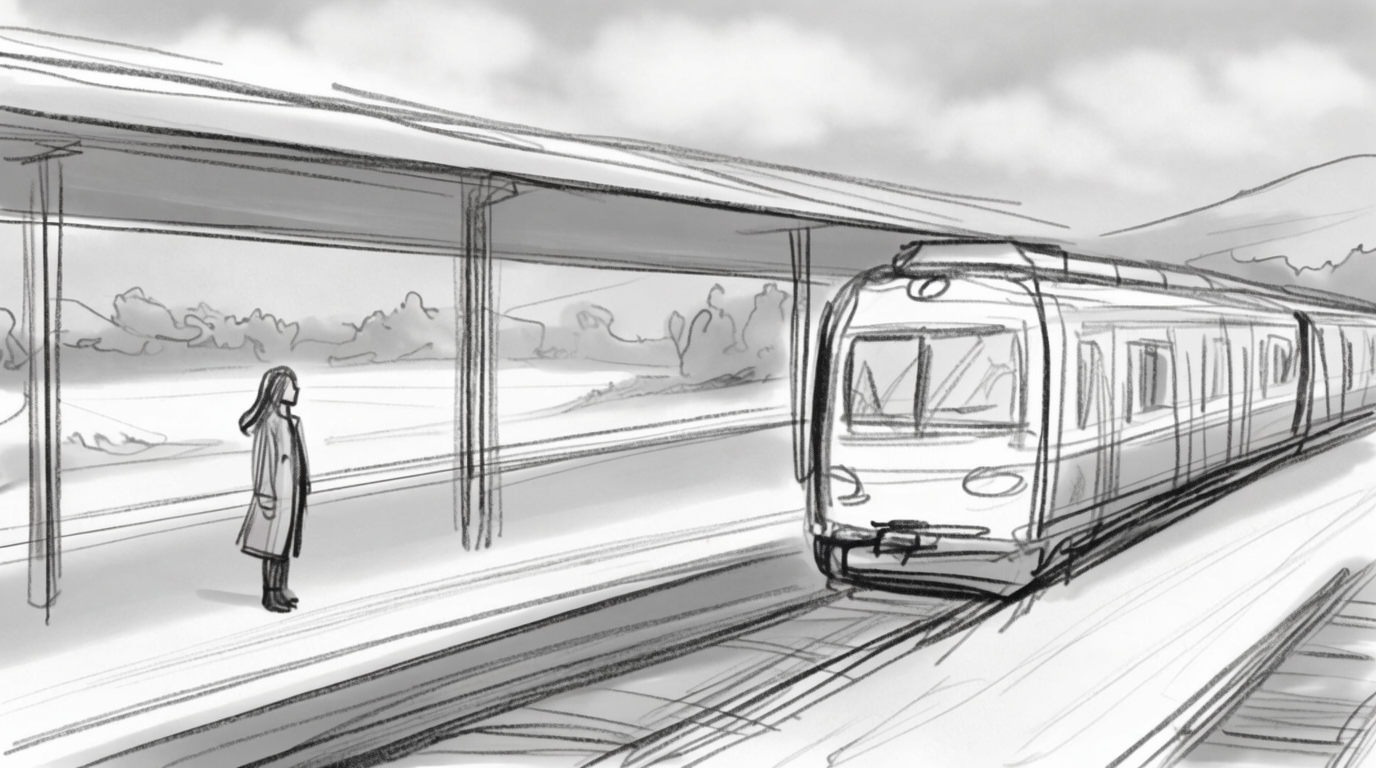 Auf dem Bahnsteig