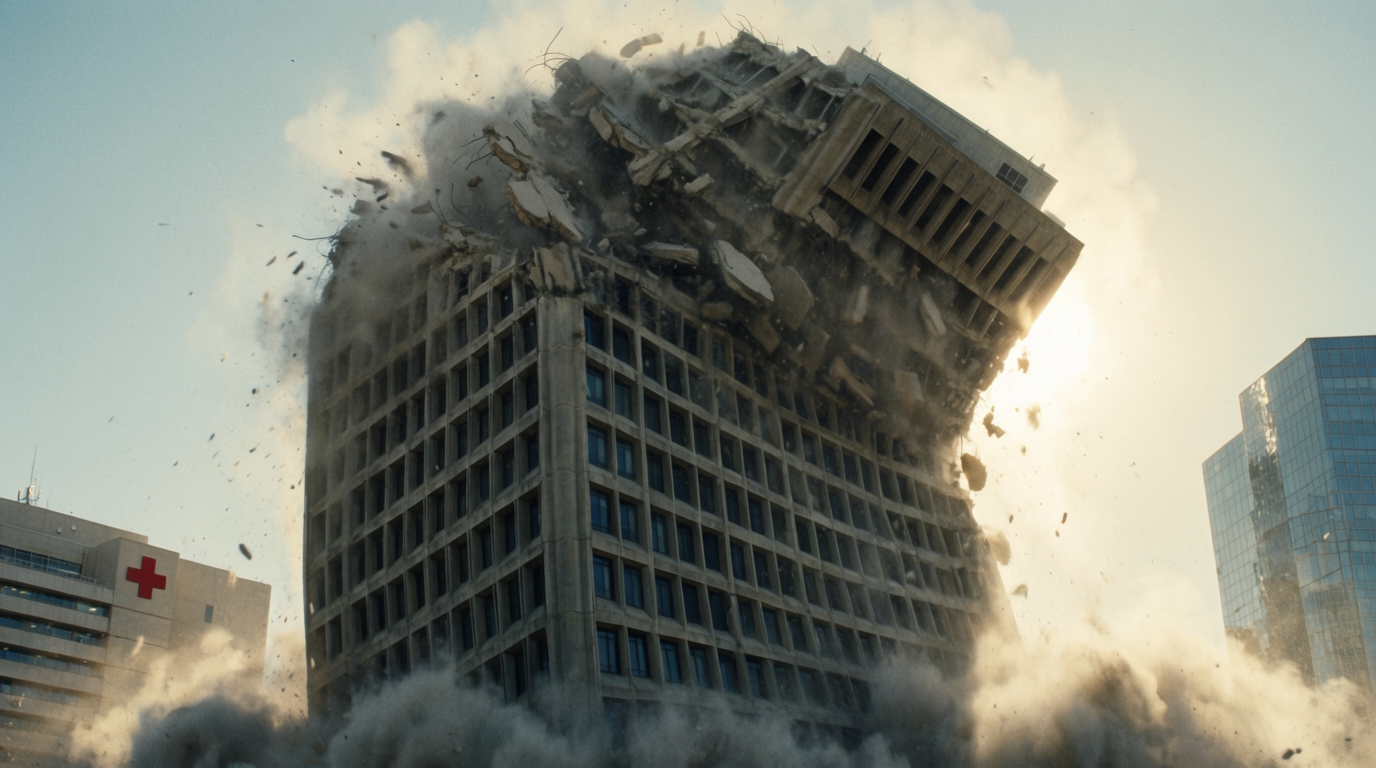 Edificio se Derrumba en Polvo