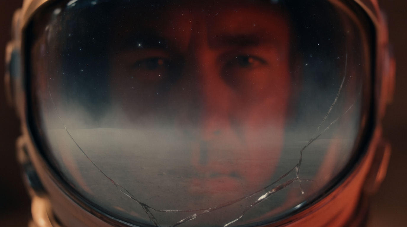 Astronaut's Cracked Visor